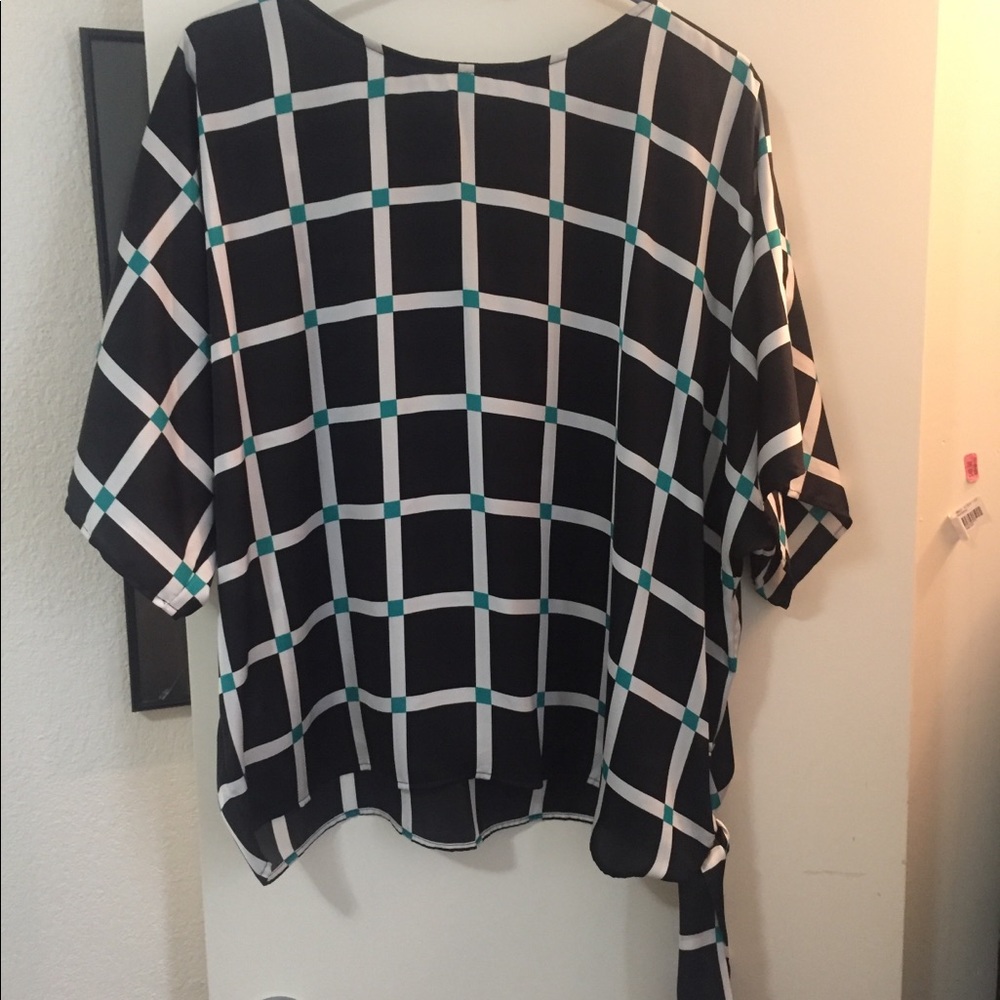 Michael Kors Navy/black blouse size XL